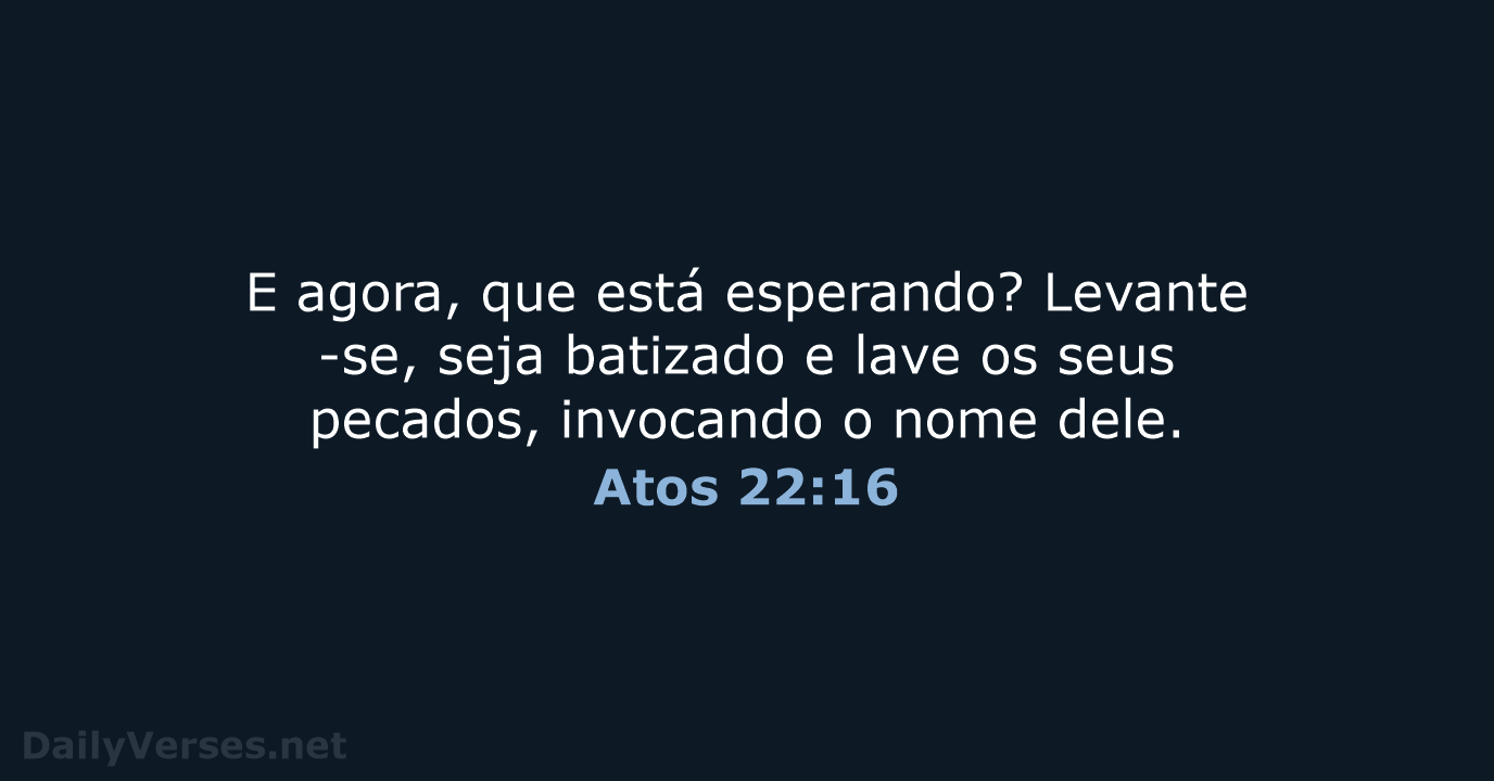 Atos 22:16 - NVI
