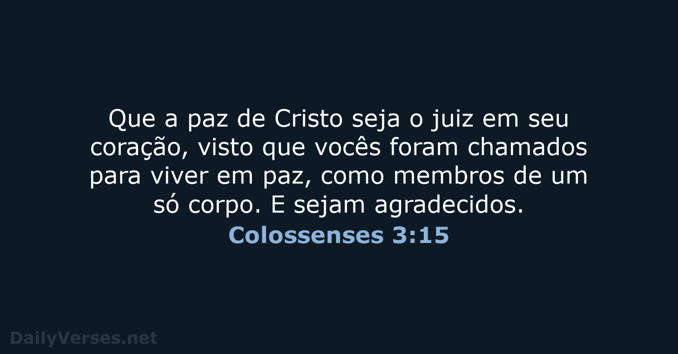 Colossenses 3:15 - NVI