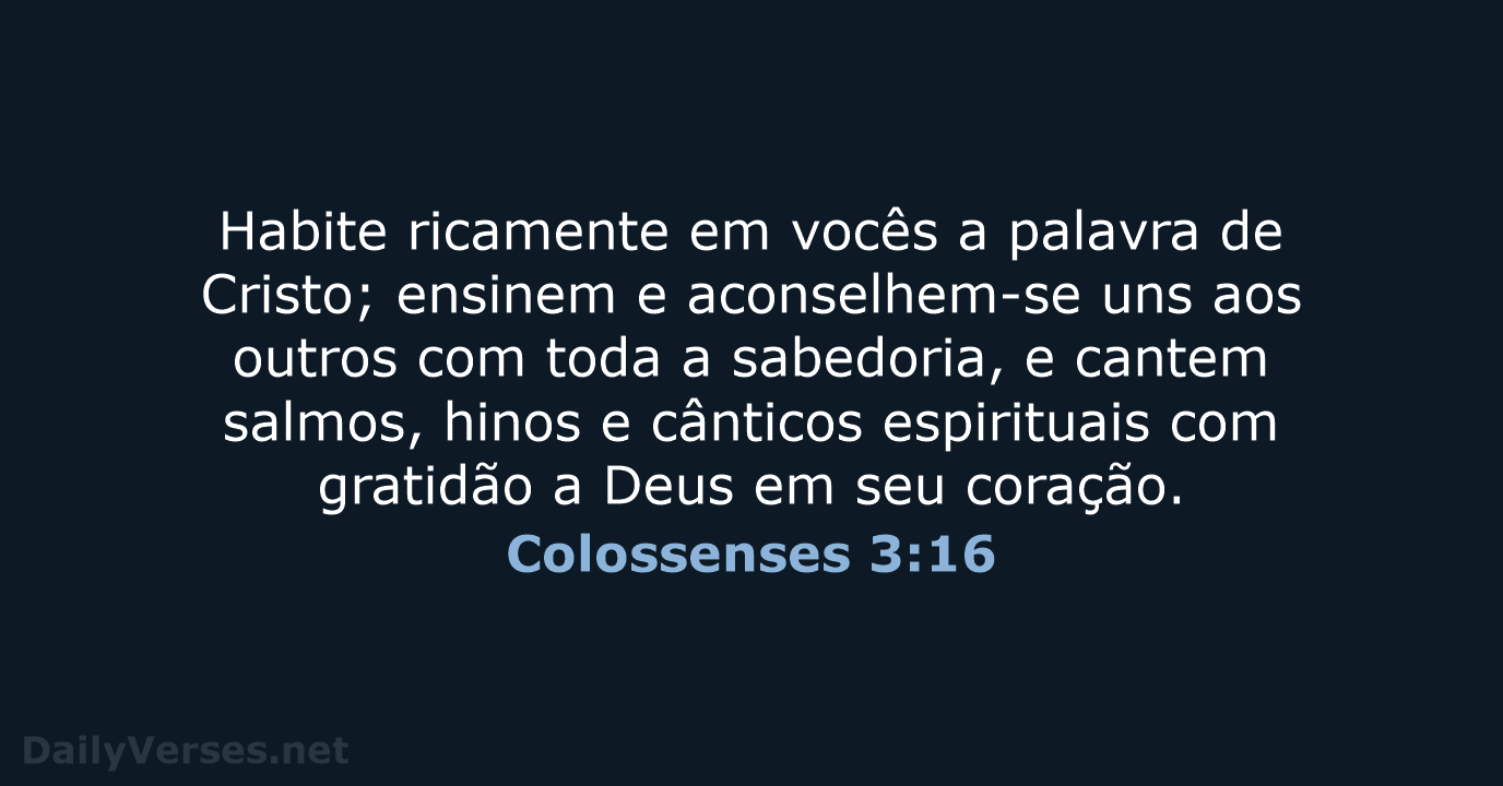 Colossenses 3:16 - NVI