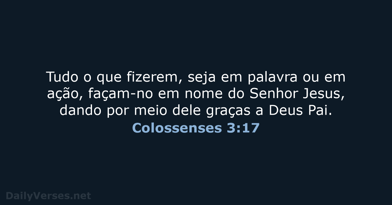 Colossenses 3:17 - NVI