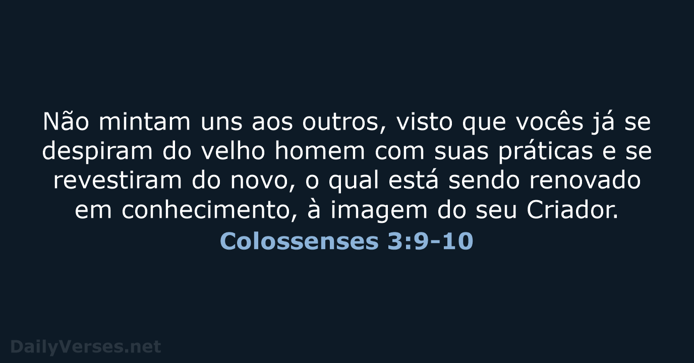 Colossenses 3:9-10 - NVI