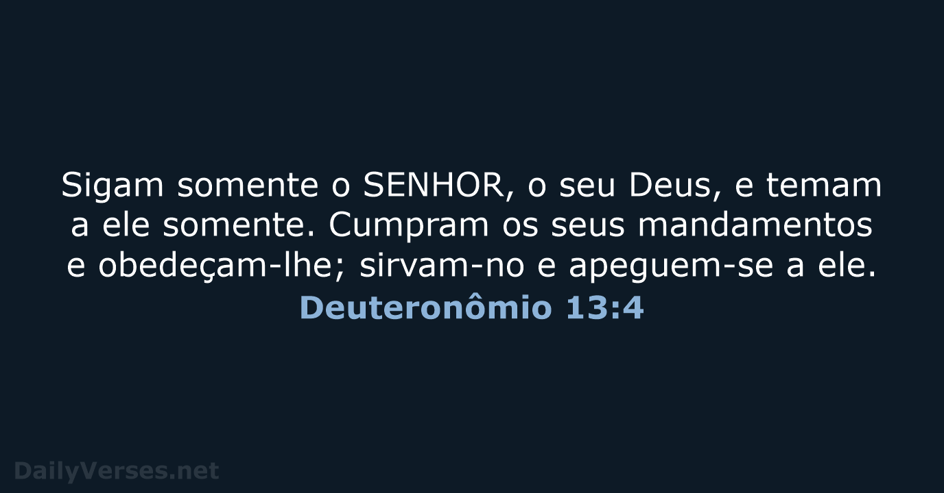 Deuteronômio 13:4 - NVI