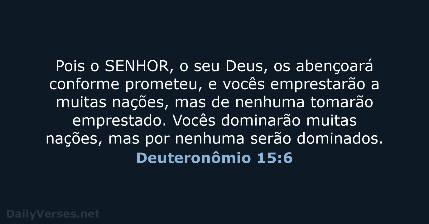 Deuteronômio 15:6 - NVI
