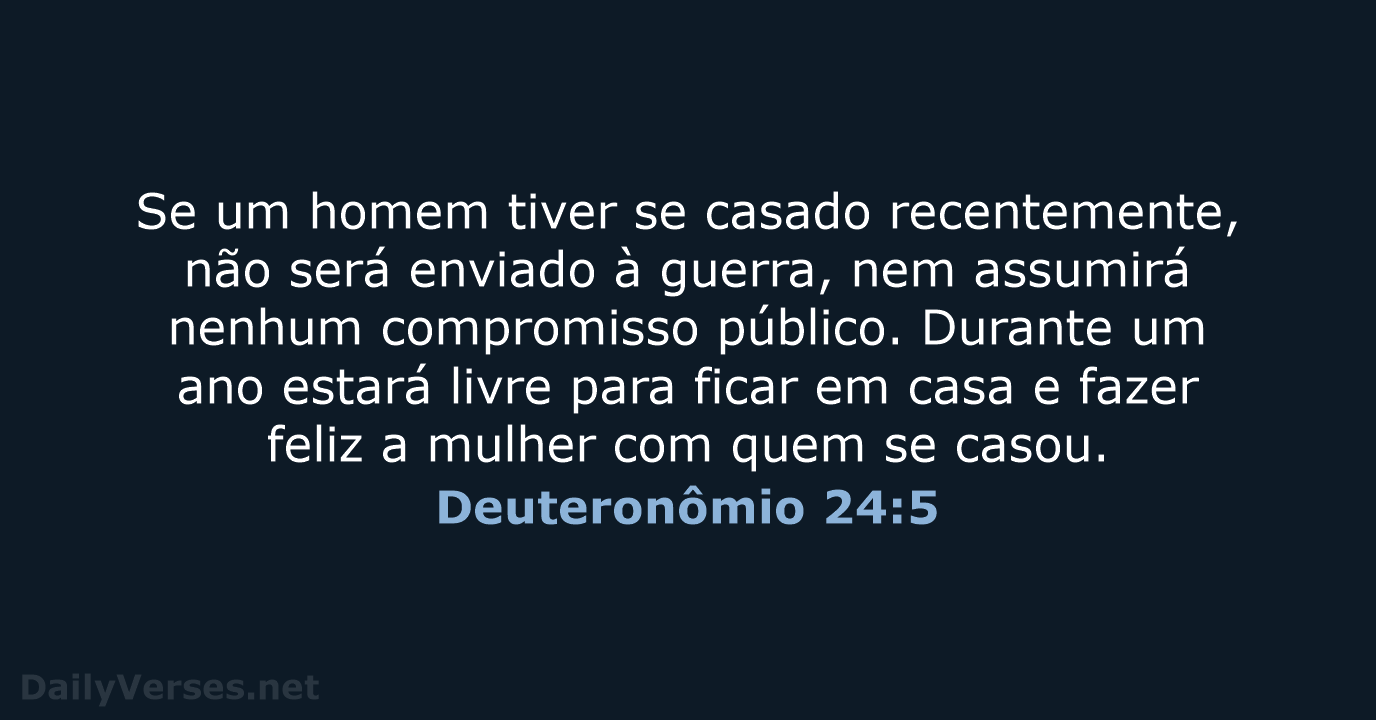 Deuteronômio 24:5 - NVI