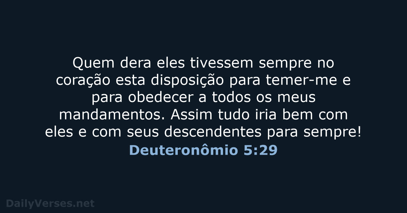 Deuteronômio 5:29 - NVI