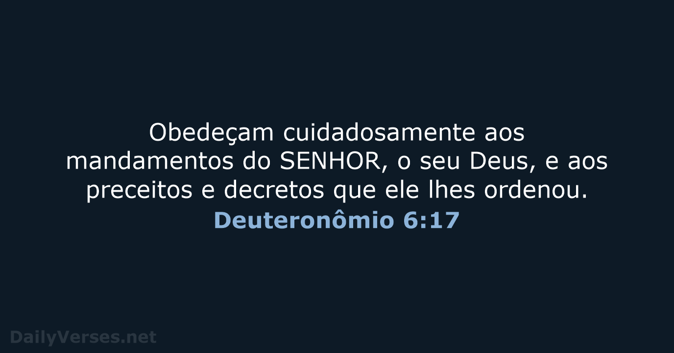 Deuteronômio 6:17 - NVI