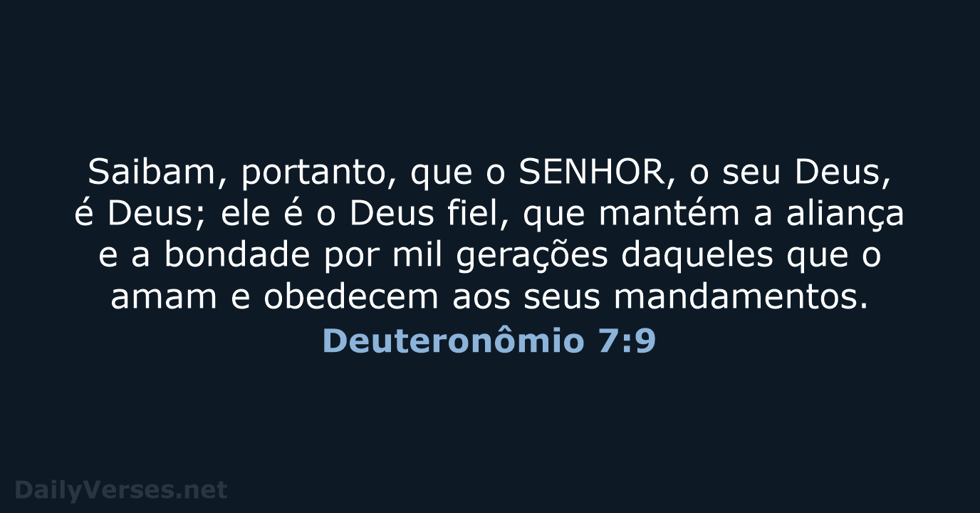 Deuteronômio 7:9 - NVI
