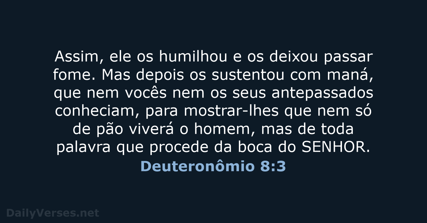 Deuteronômio 8:3 - NVI