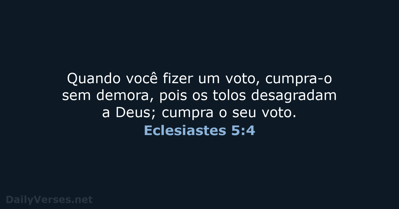Eclesiastes 5:4 - NVI