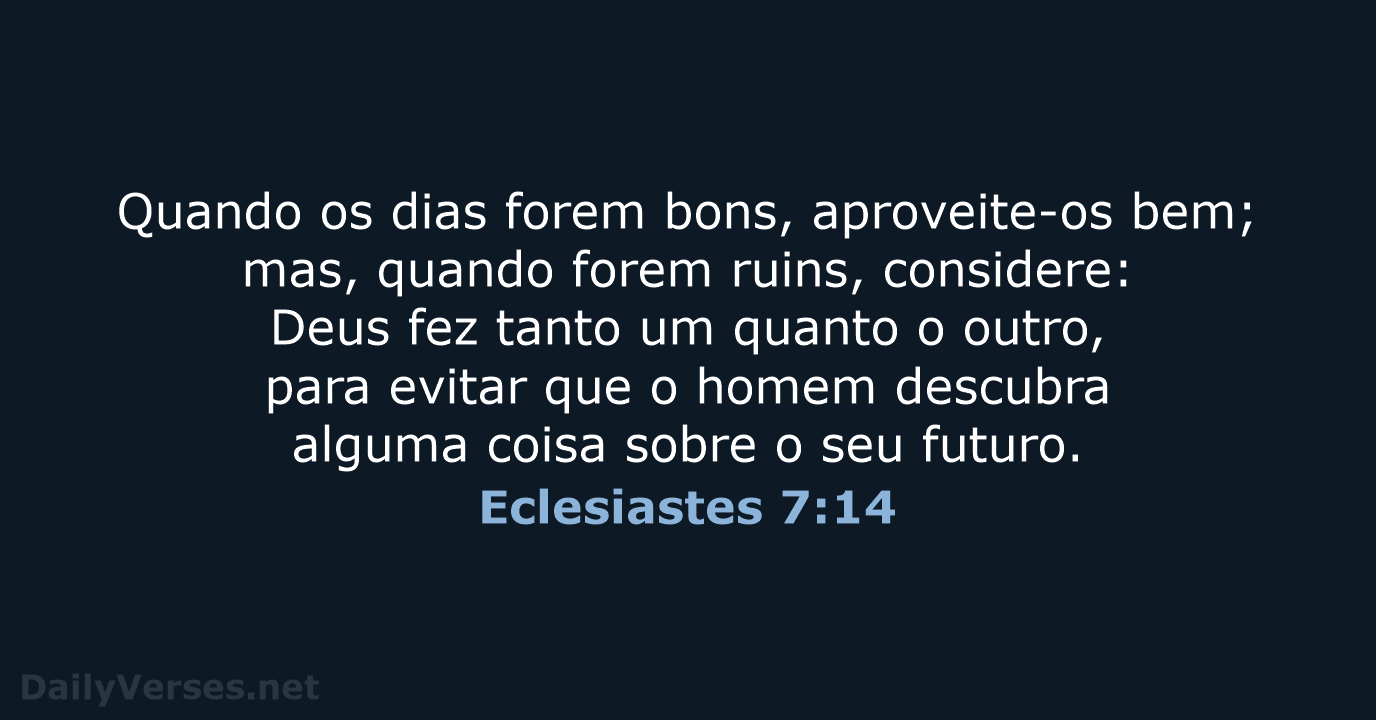 Eclesiastes 7:14 - NVI