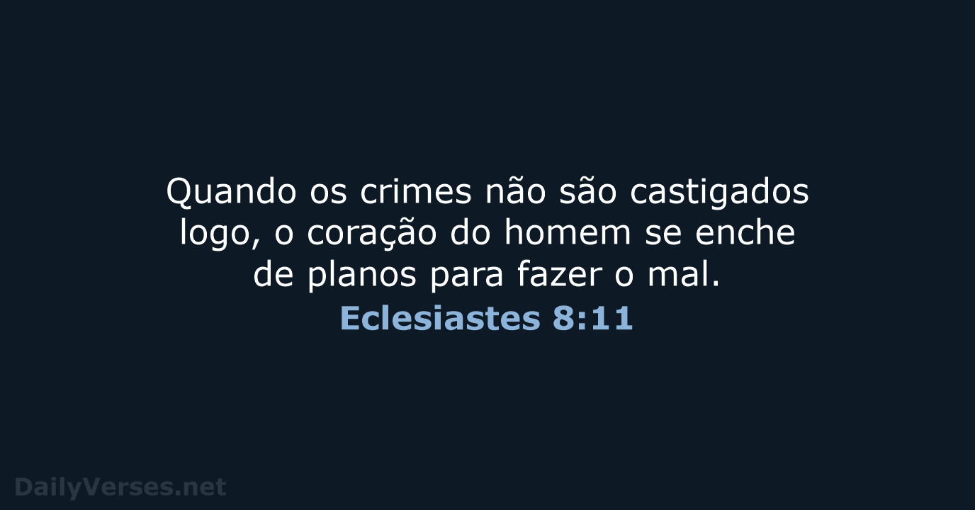 Eclesiastes 8:11 - NVI