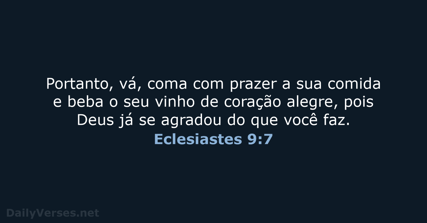 Eclesiastes 9:7 - NVI