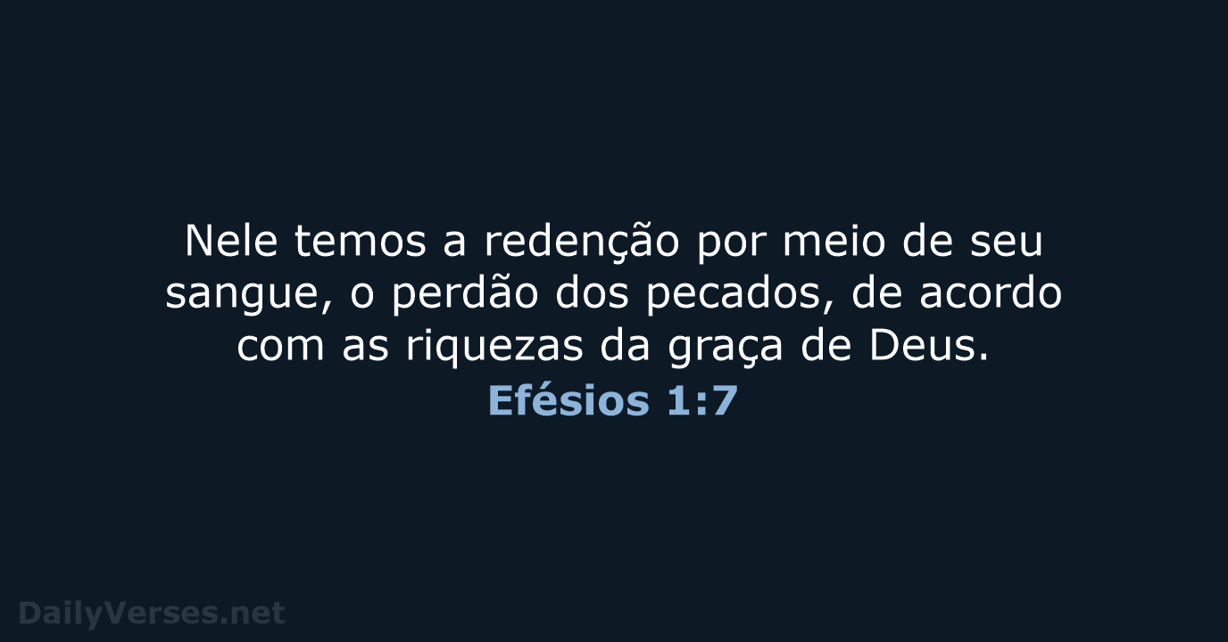 Efésios 1:7 - NVI