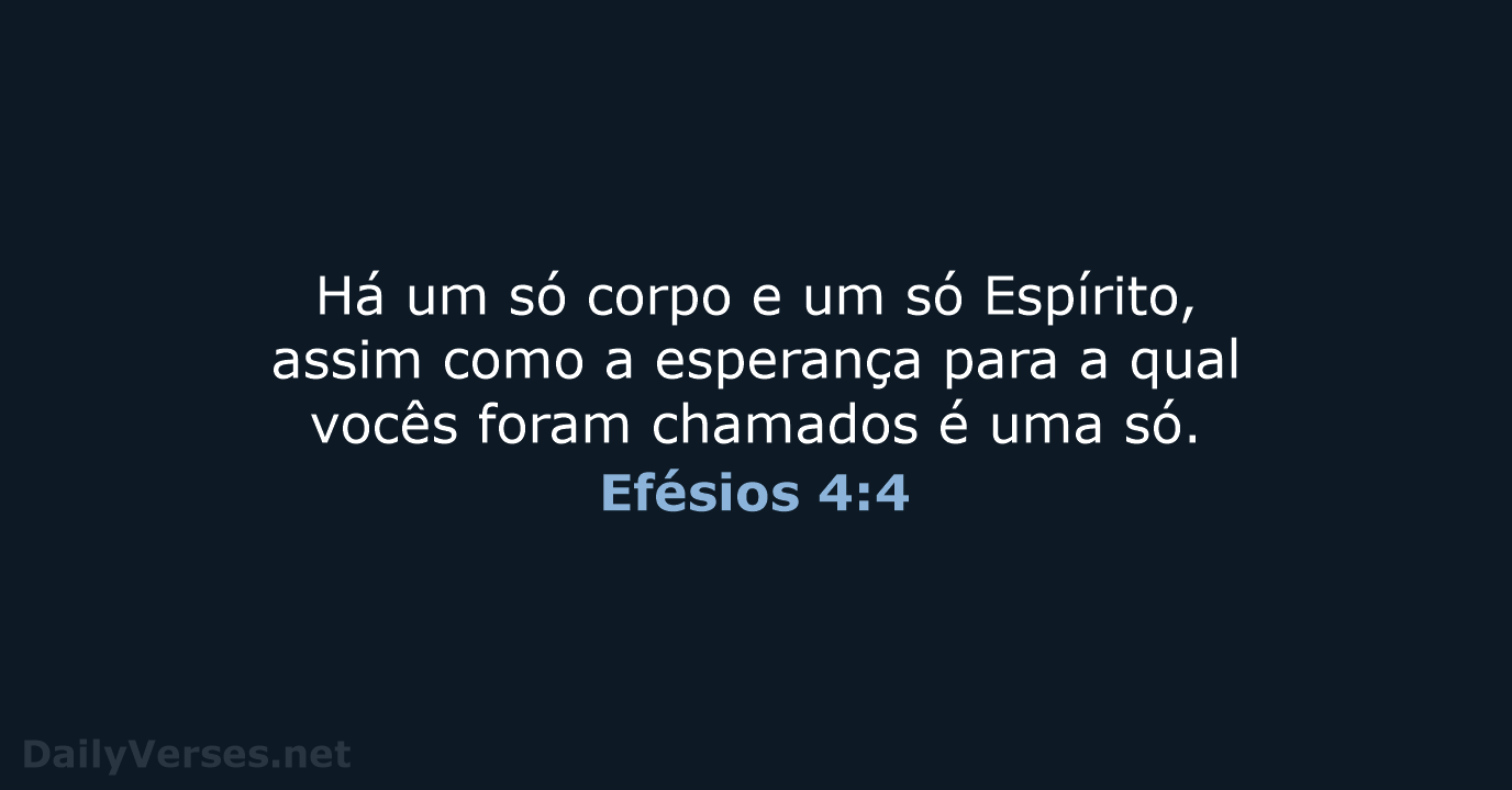 Efésios 4:4 - NVI
