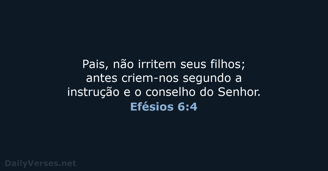 Efésios 6:4 - NVI