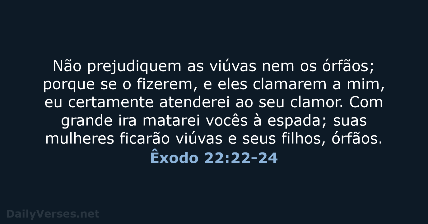 Êxodo 22:22-24 - NVI