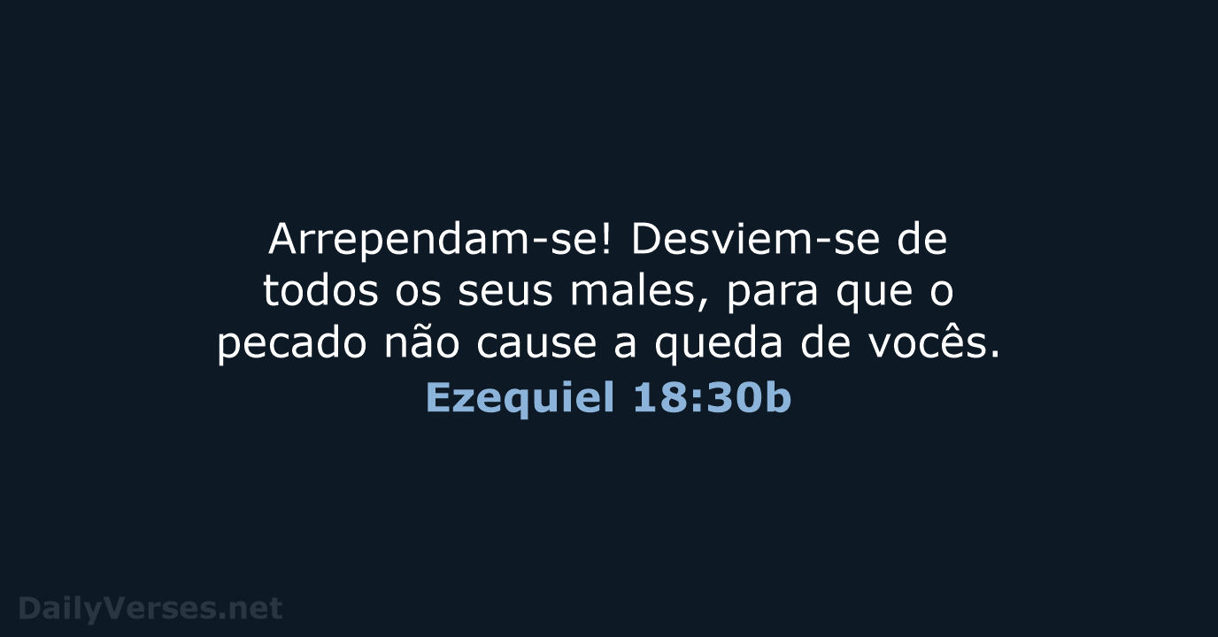 Ezequiel 18:30b - NVI