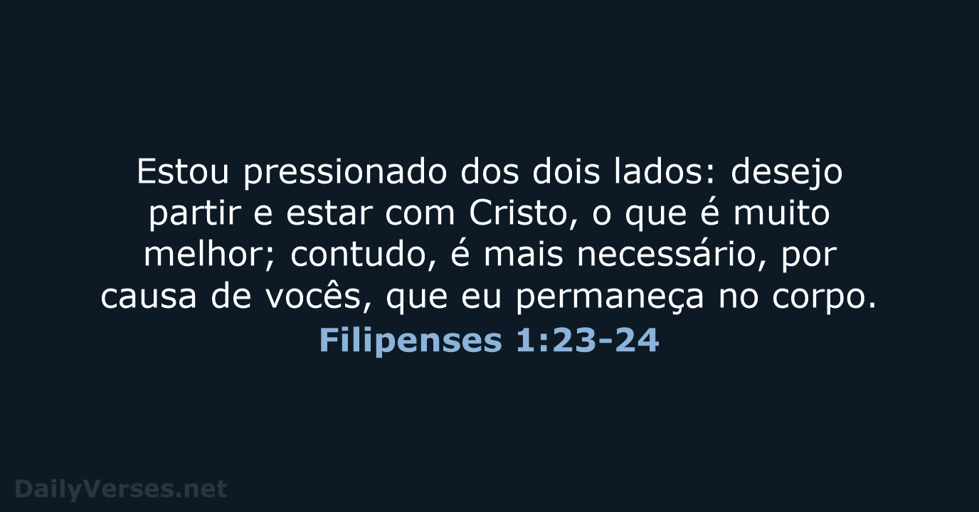 Filipenses 1:23-24 - NVI
