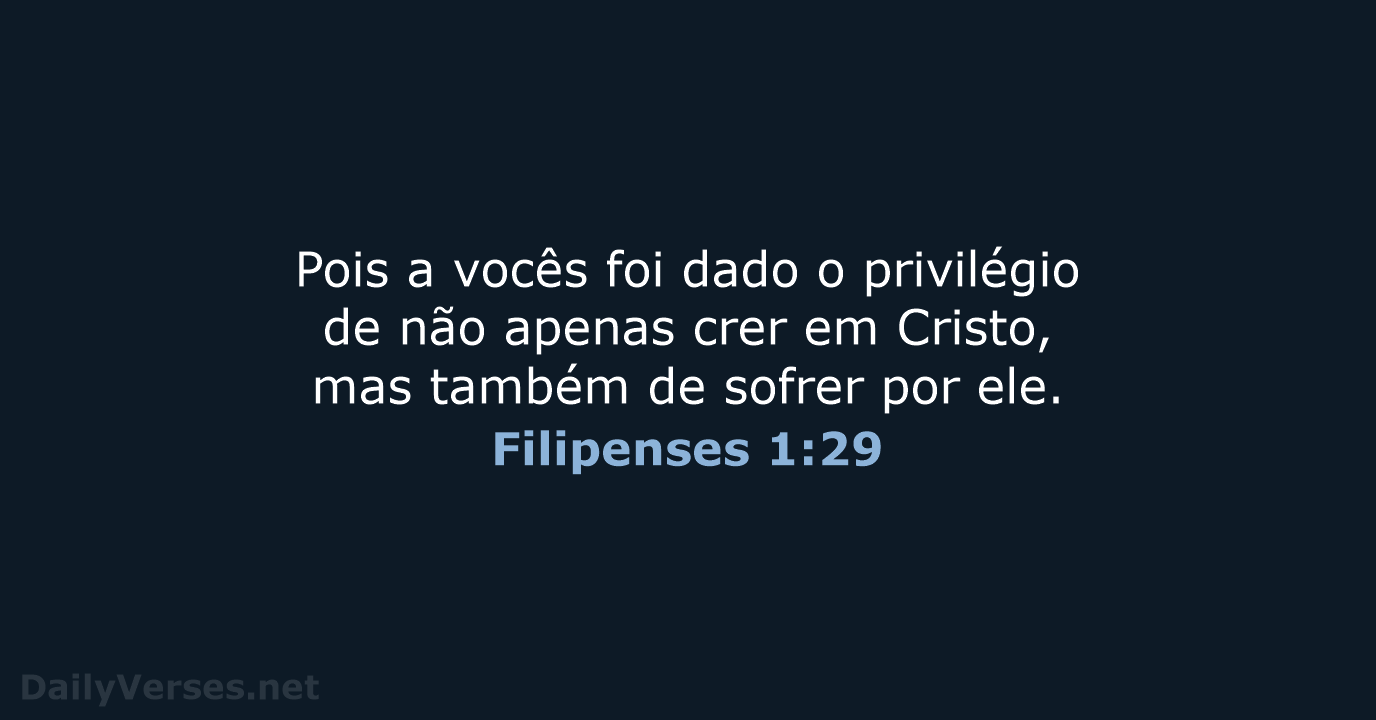 Filipenses 1:29 - NVI