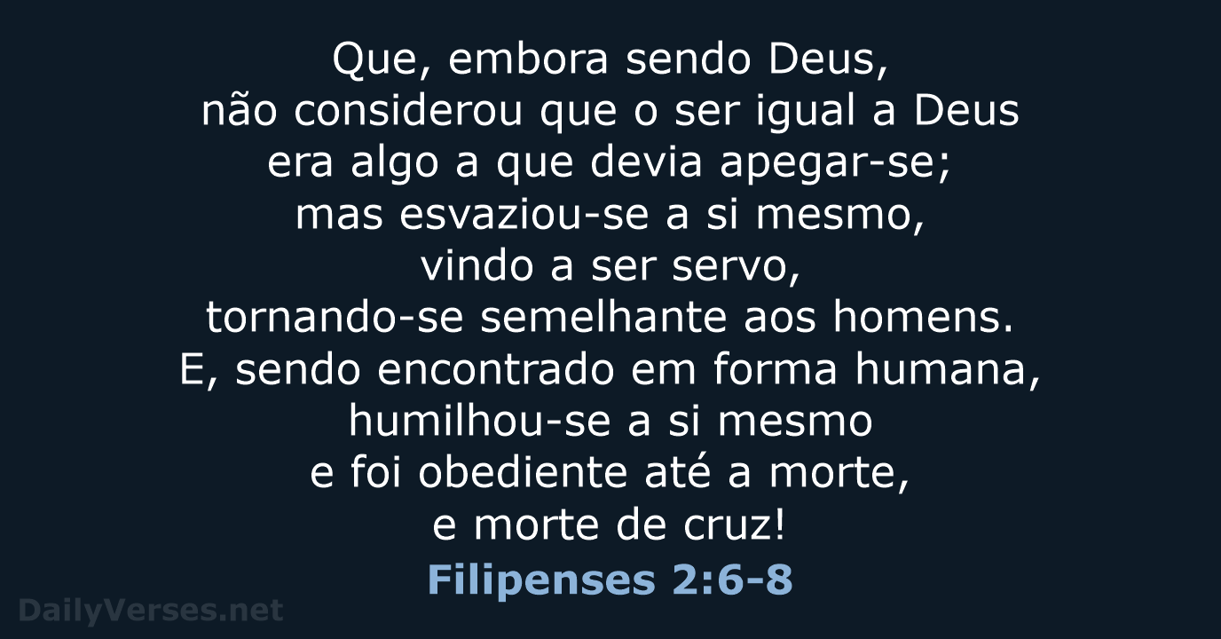 Filipenses 2:6-8 - NVI