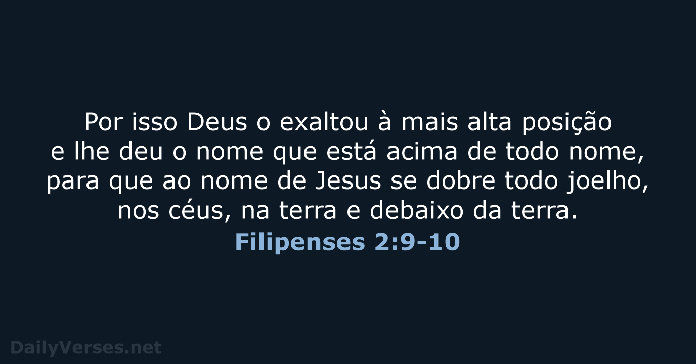 Filipenses 2:9-10 - NVI