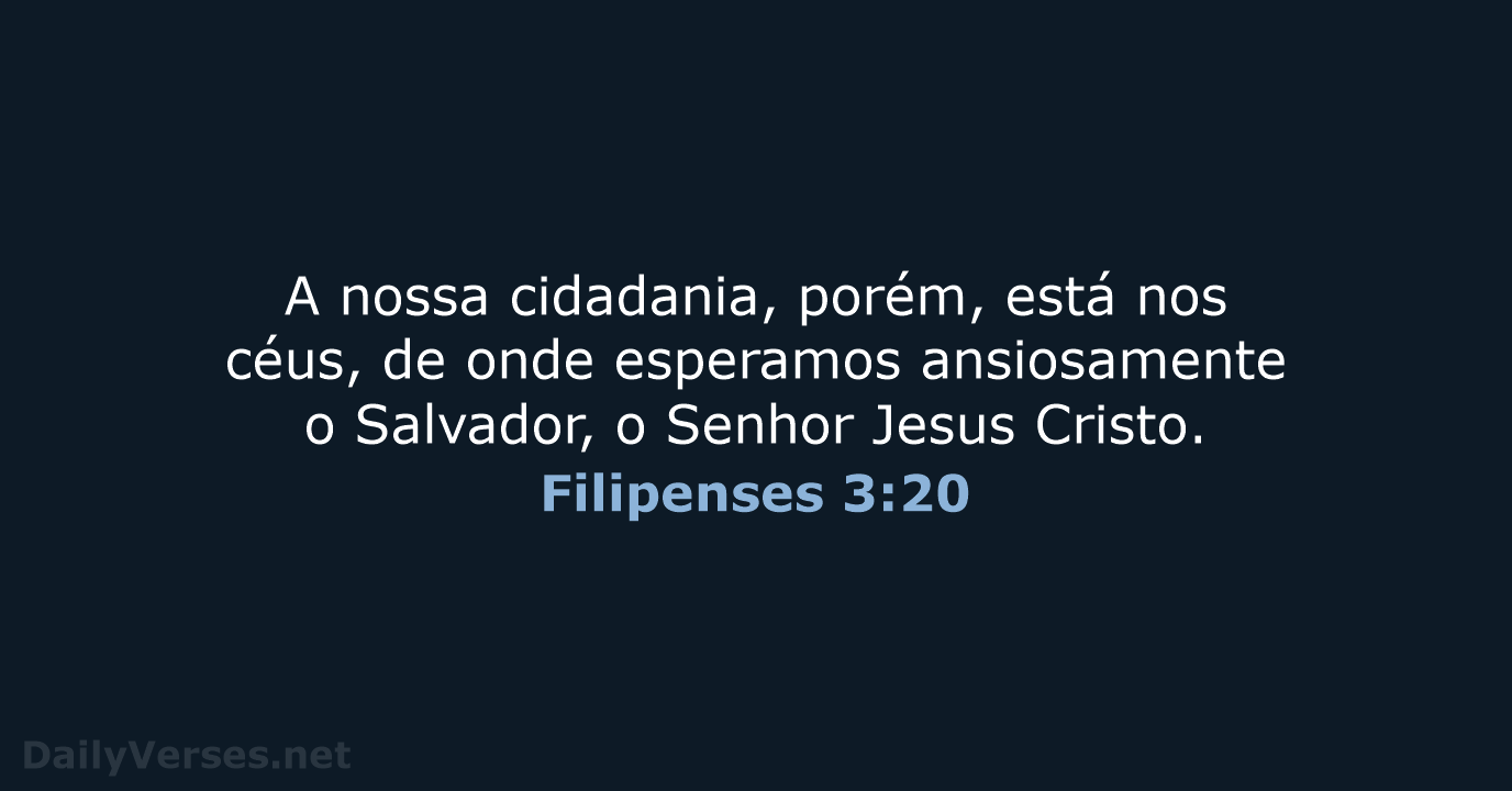 Filipenses 3:20 - NVI