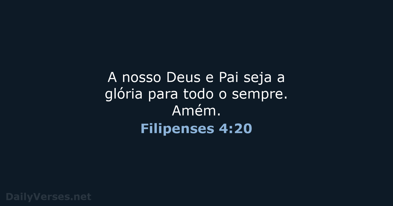 Filipenses 4:20 - NVI