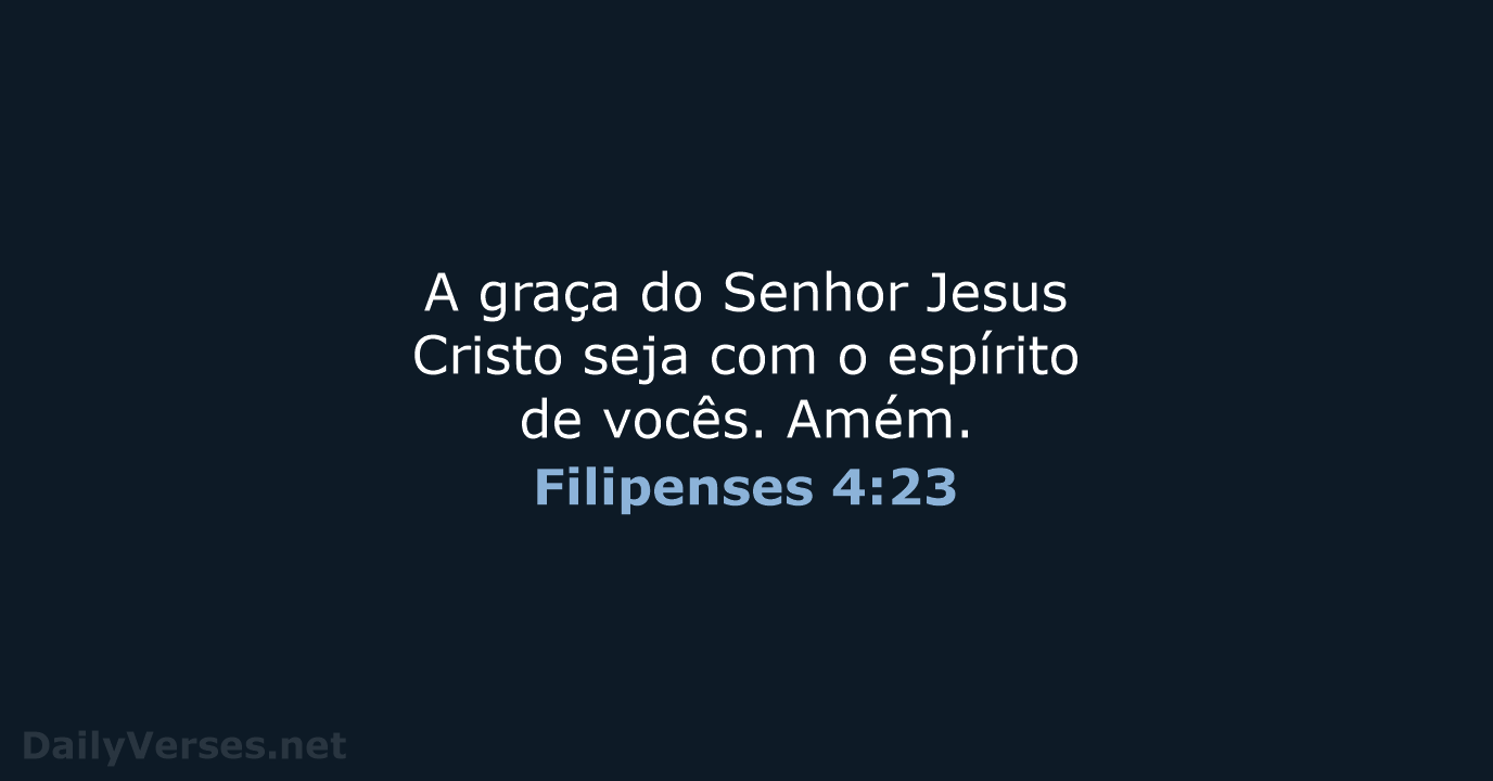 Filipenses 4:23 - NVI