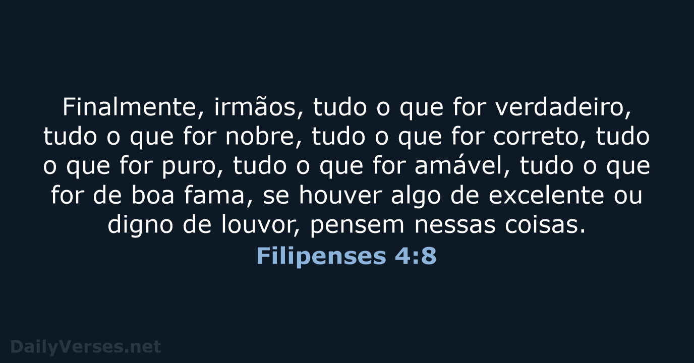 Filipenses 4:8 - NVI