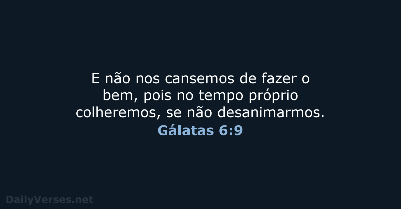Gálatas 6:9 - NVI