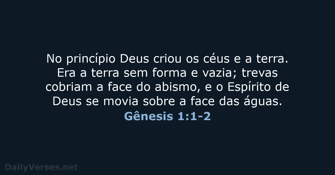 Gênesis 1:1-2 - NVI