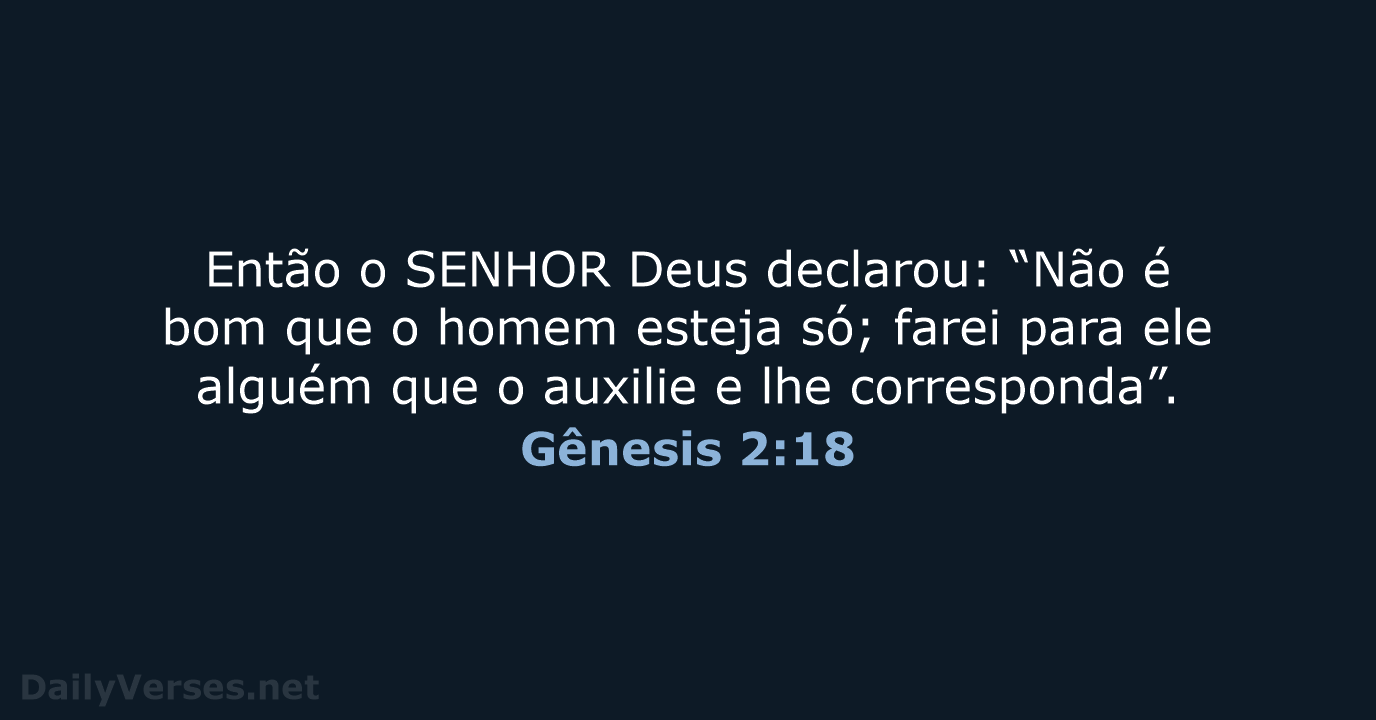 Gênesis 2:18 - NVI
