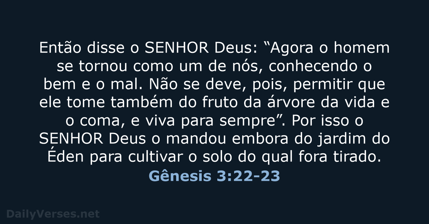 Gênesis 3:22-23 - NVI