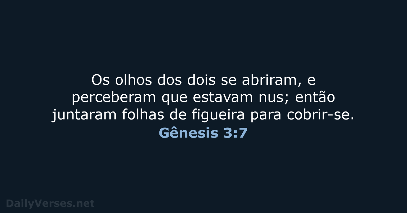 Gênesis 3:7 - NVI