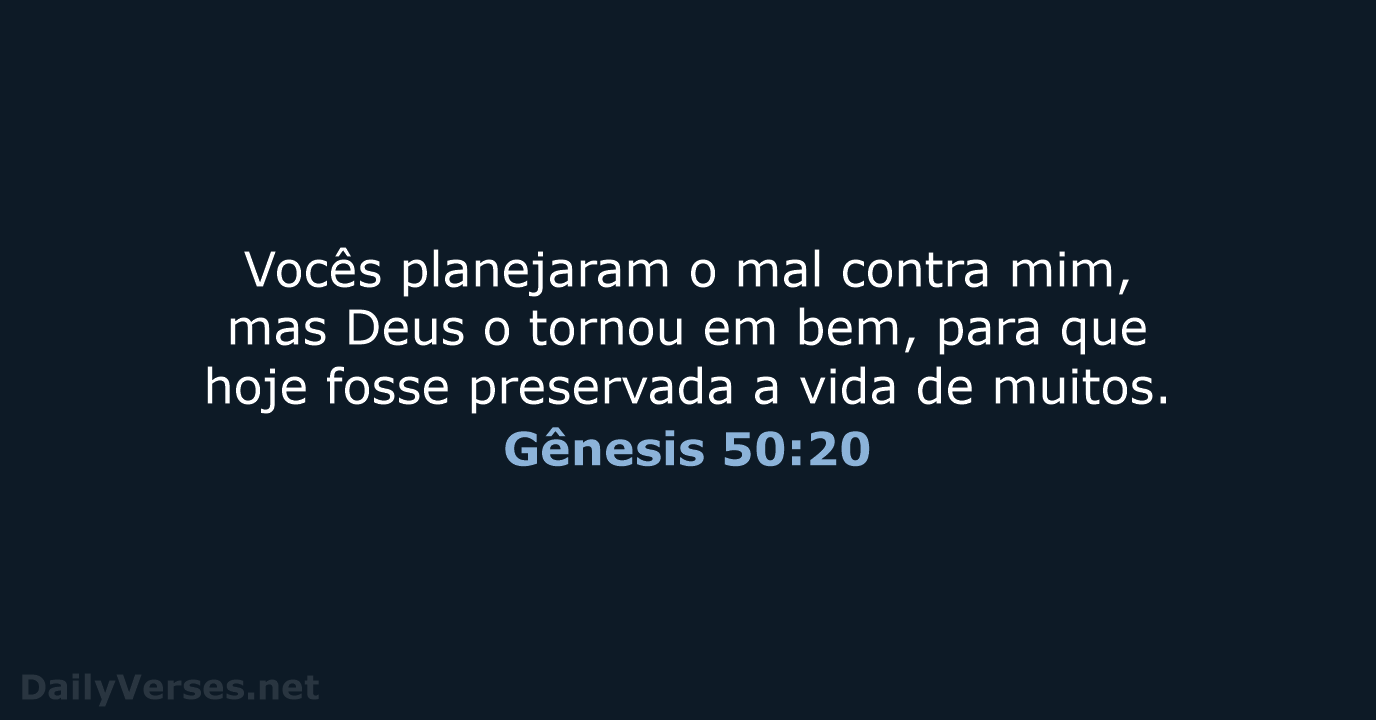 Gênesis 50:20 - NVI