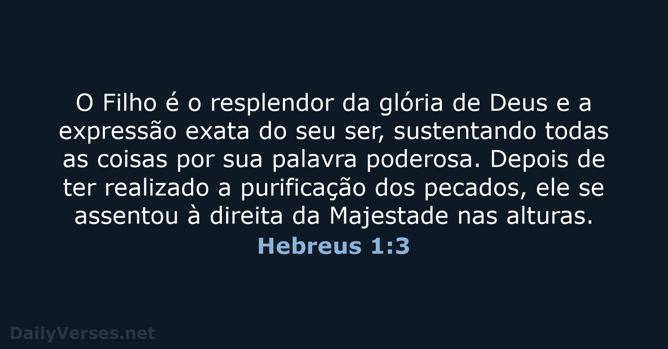 Hebreus 1:3 - NVI