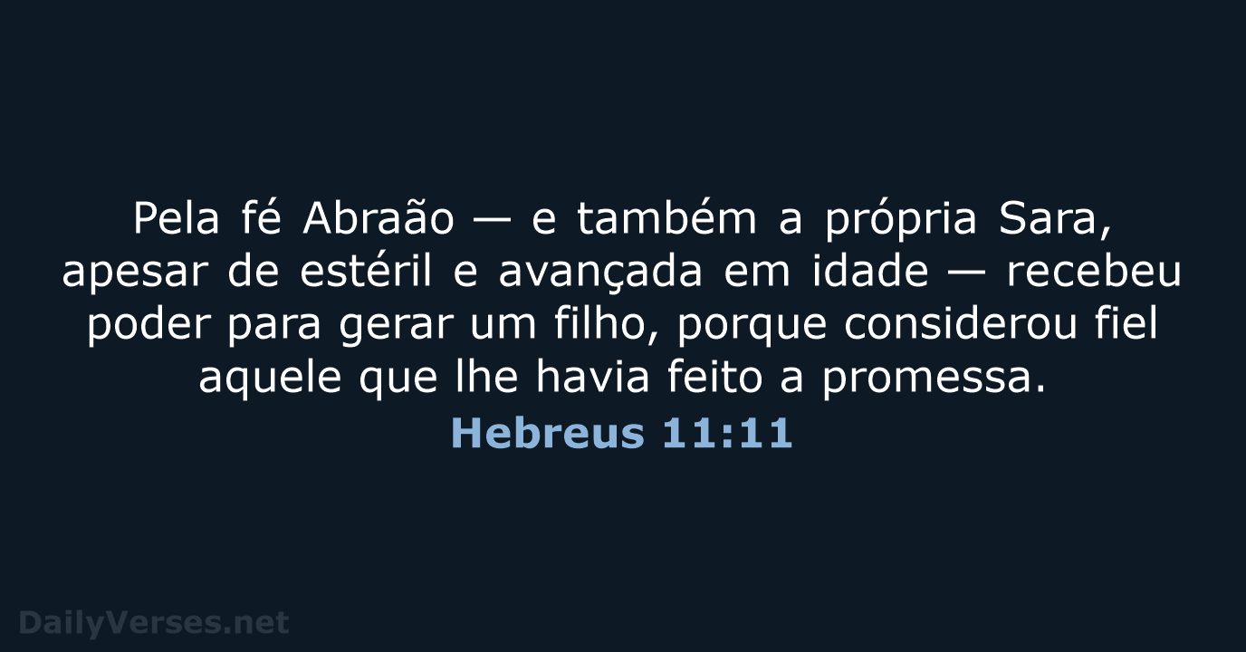Hebreus 11:11 - NVI