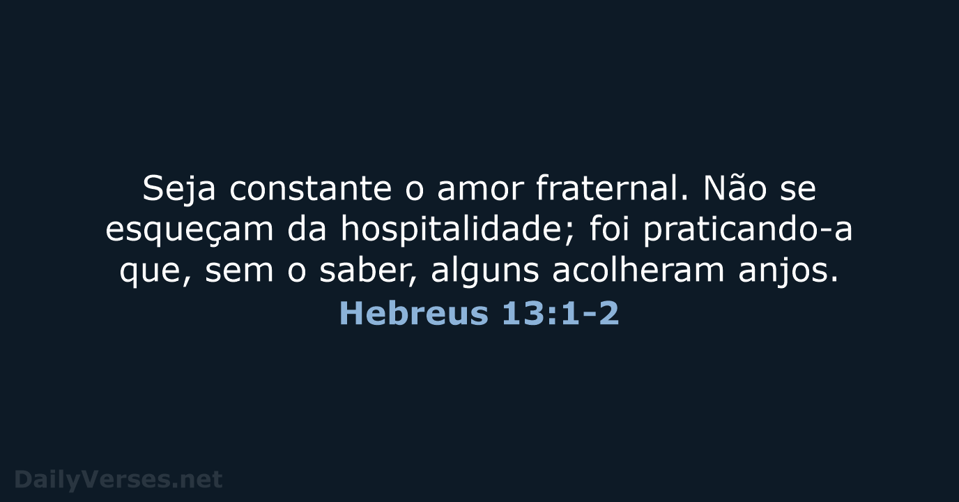 Hebreus 13:1-2 - NVI