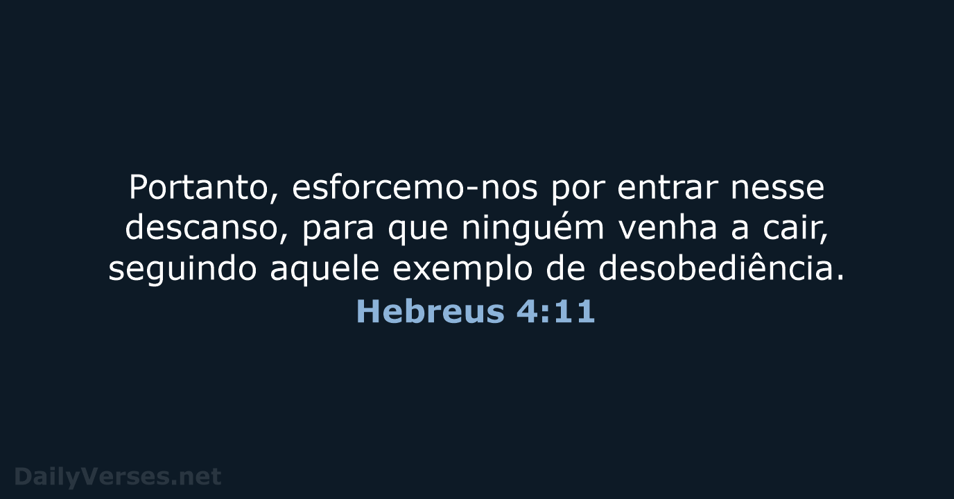 Hebreus 4:11 - NVI