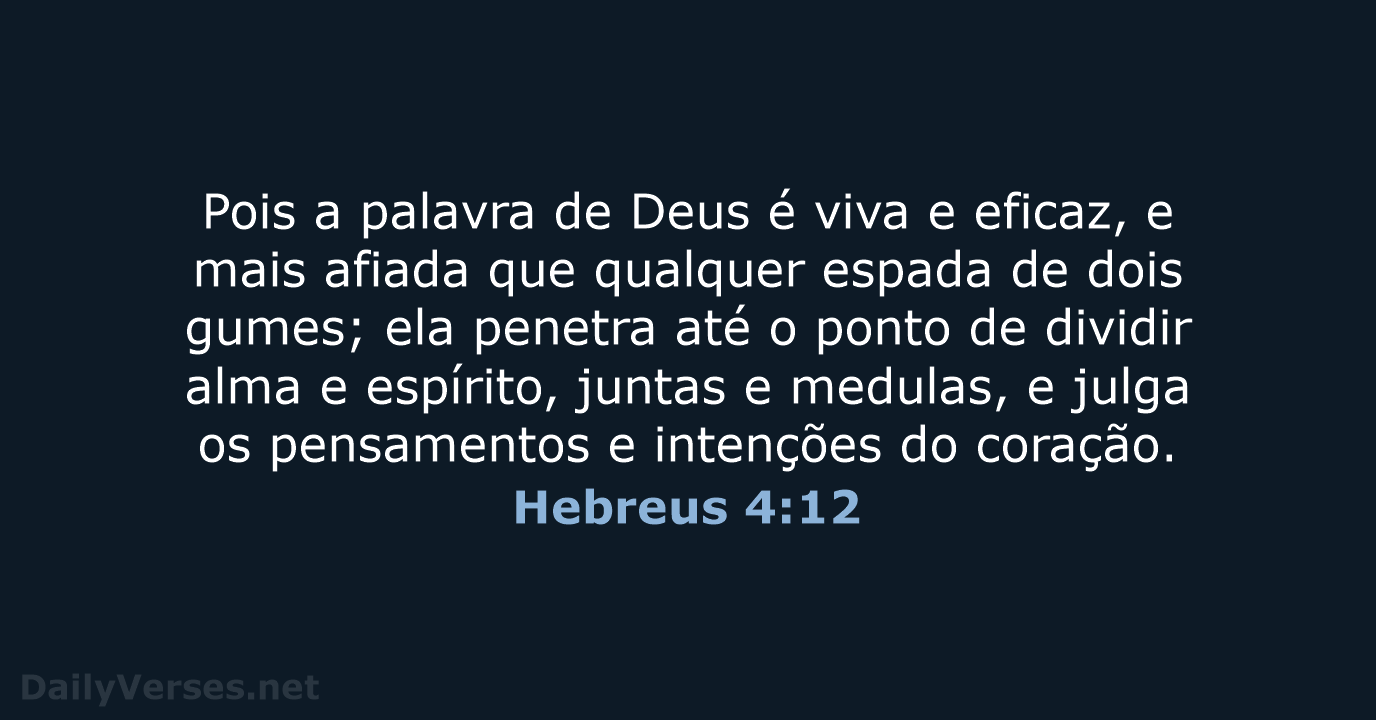 Hebreus 4:12 - NVI