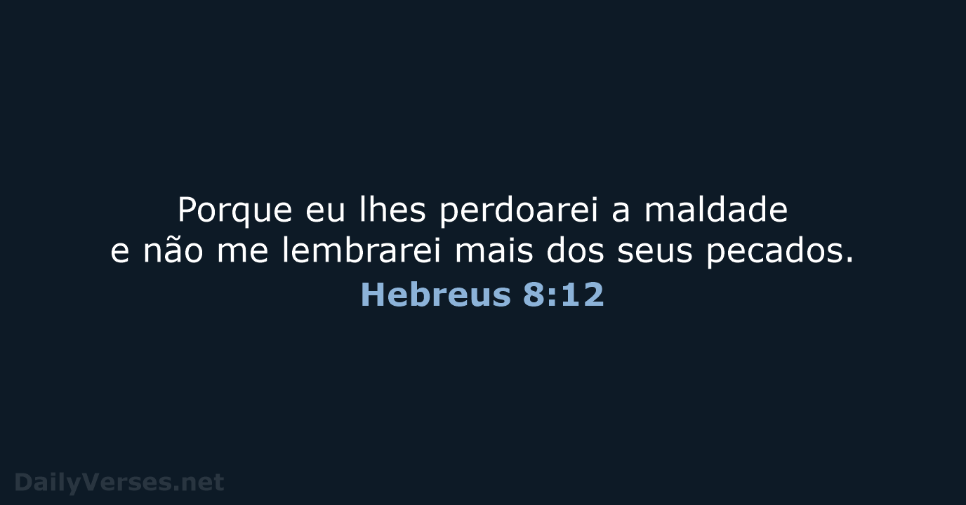 Hebreus 8:12 - NVI