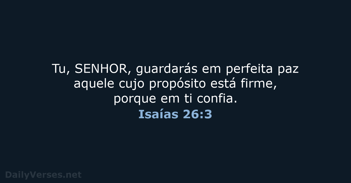 Isaías 26:3 - NVI