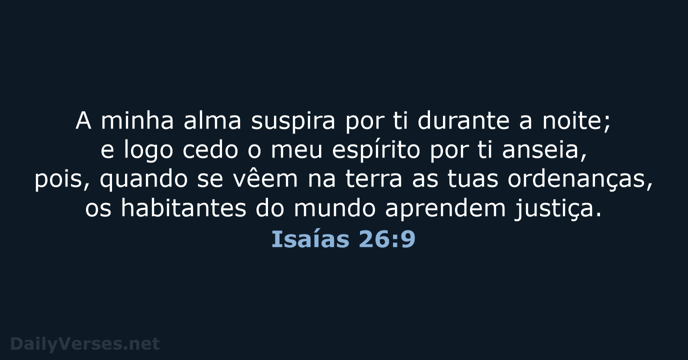 Isaías 26:9 - NVI