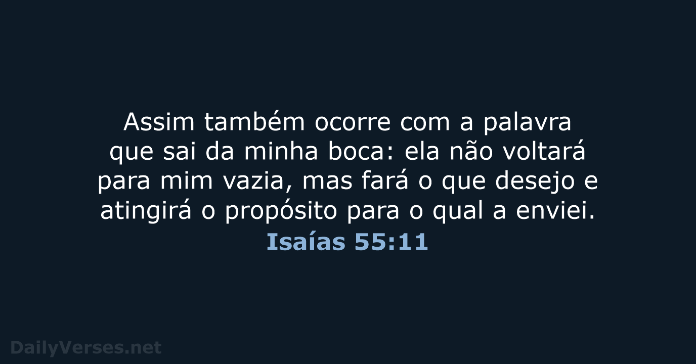 Isaías 55:11 - NVI