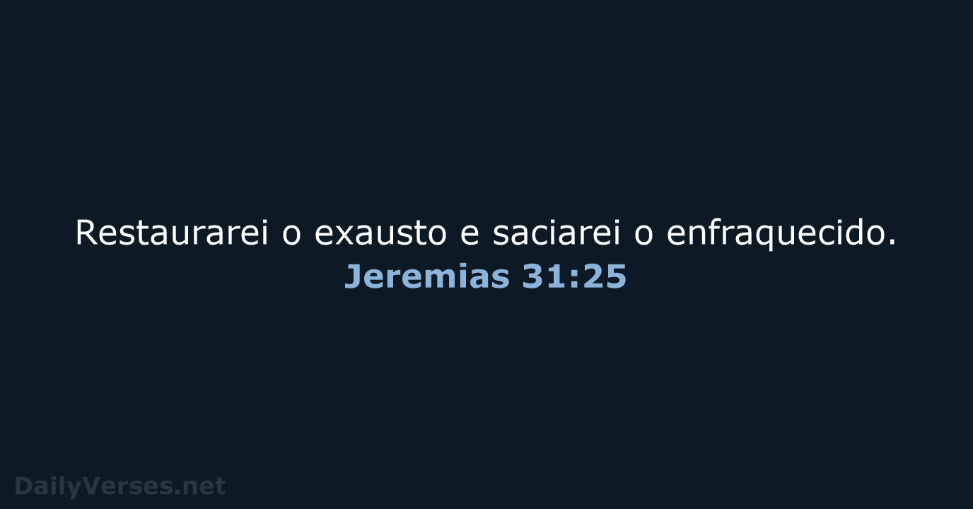 Jeremias 31:25 - NVI
