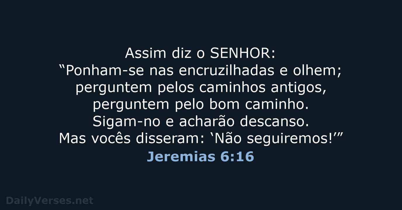 Jeremias 6:16 - NVI