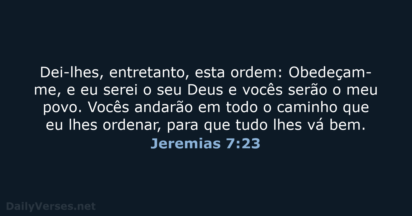 Jeremias 7:23 - NVI