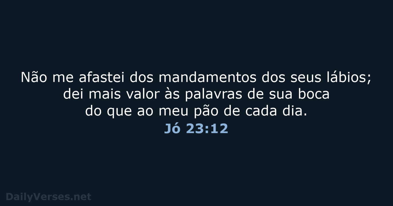 Jó 23:12 - NVI