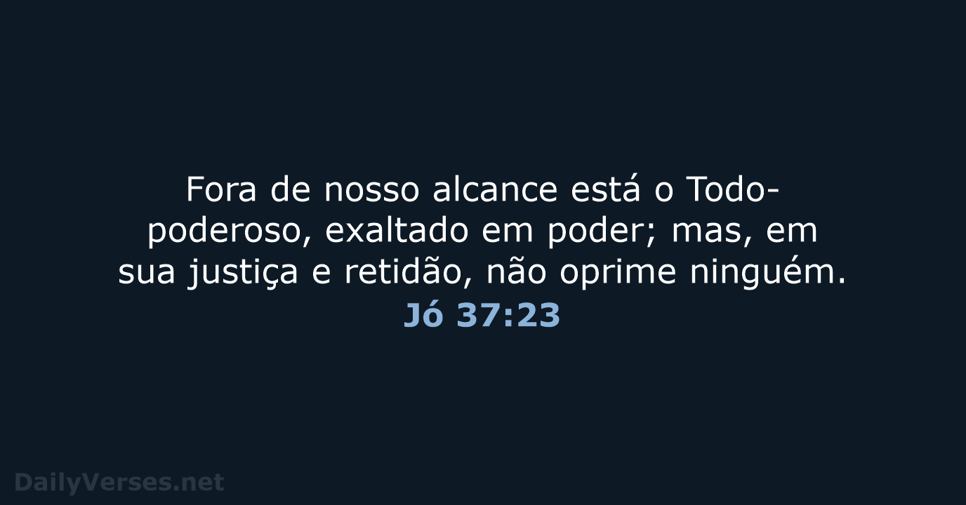 Jó 37:23 - NVI