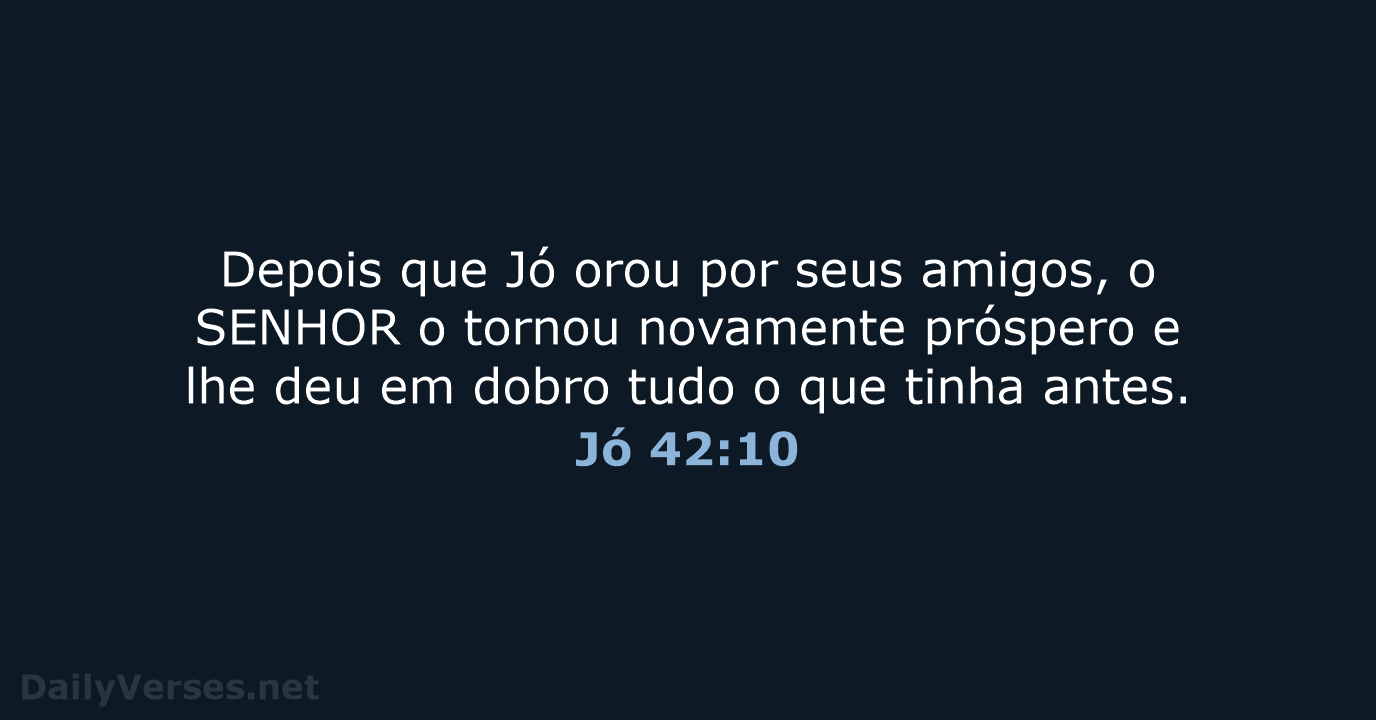 Jó 42:10 - NVI